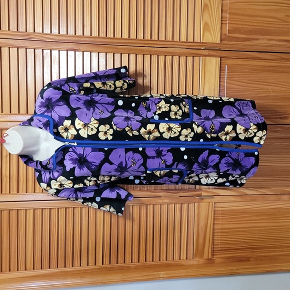 Vesselam Home Robe Coverup Zipper Dress Petite Small Xsmall - Picture 5 of 8